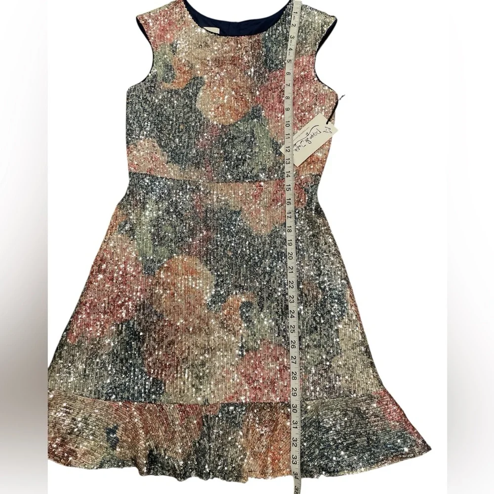 Pippa & Julie Kid’s Cosmic Floral Sequin Dress Size 16 Youth